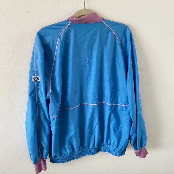 Vintage 80s laguna track jacket blue lavender adult large unisex windbreaker XL - Picture 5 of 6